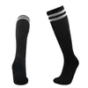 Calzini da uomo unisex alti al ginocchio doppie strisce calzini sportivi da calcio per adulti calzini da allenamento per bambini con fondo asciugamano sportivo