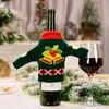 Navidad Decorazioni natalizie Vestiti lavorati a maglia Borse copri bottiglia di vino Birra Bottiglie di champagne Copertine Tavolo Decorazioni natalizie Regalo di Natale GCB15545