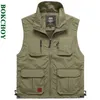 Men's Vests Thin Outdoor Quick-drying Sleeveless Jacket Pography Fishing Multi-pocket Casual Men Vest Army Green Workwear 7838 220919