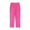 Femmes deux pièces pantalons automne mode plume droite blazers femmes bouton unique rose veste dame élégant solide à manches longues vêtements d'extérieur chic hauts 220919