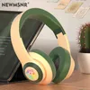 Наушники Hifi Wireless Bluetooth RGB наушники с микрофоном с складной стерео музыкальной гарнитурой.