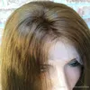 360 250% Human Hair Wig Front Lace Wigs Ombre Brown/27 Honey Blonde 13X4 Lace Frontal 150% Density with Baby Hair