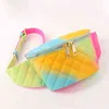 Pvc Mujeres Riñonera Summer Beach Jelly Wallet Belt Transparente Impermeable Fanny Pack Rainbow Color Teléfono Bolsa de dinero J220705
