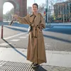 Trench da donna stile coreano sciolto oversize cappotto x-lungo doppiopetto con cintura mantello da donna giacca a vento primavera autunno capispalla grigio 220919