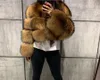 Women Faux Leather Winter short Hooded Imitation raccoon fur stitching coat casual fashion street shot party keep warm long sleeves Slim fit coats size S-4XL