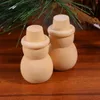 Festive Supplies Dolls Peg Snowmanwood Unfinished Wooden Diy Craft Tiny Figures Blank Ornament Crafts