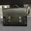 Briefcases PU Leather Men Briefcase Laptop Bag Computer Business