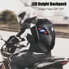 Crelander LED Knight Backpack Laptop Motorcycle Gadget Riding Hard Shell Travel Bag LED Motorbike Luggage Bags Waterproof DIY Dayp3288767