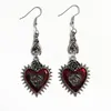 Dark Drop Earring Jewelry Blood Rose Heart Charms Oil Bat Gothic Earrings For Women's Retro Hanging Long Earings Eesthetic Hot