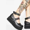 Boots Large Lorita jk uniform small leather shoes women's dark sponge cake thick soled PU Mary Jane 220920