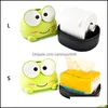 Tissue boxes servetten schattige kikker doos servet opslag case houder bureau organizer voor huiskamer kit drop levering 2021 tuin keuken di dhkwww