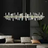 Lampade a sospensione Light Luxury Post-modern Crystal Restaurant Bar Lampadario Semplice Villa Decorazione Custom Bright Long