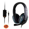 Headset 3,5 mm Wired Gaming -headset med justerbar mikrofonvolymkontrollbuller avbrytande hörlurar kompatibla för PC -spel T220916