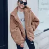 Damenpelz Nowsaa Frauen Winterjacke verdicken mit Kapuze langen Daunenmantel Slim Fit Haarkragen Baumwolle gefütterte Jacken Mäntel