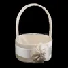 Party Decoration Elegant Smooth Satin Floral Bud Flower Girl Basket Romantic White Wedding Hanging Ceremony Decor Drop Delivery 2021 Dhvot