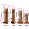 Dopamonkey réaliste en silicone Dildo Double couche liquide Silicone Aspiration cutanée Pennis Penis Toys for Woman Masturbation MX2365512