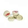 60mm 3 piece RAW Plastic Smoking Herb Grinder black or brown NO.1 for smoking tobacco grinders With retail packaging