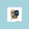 Headbands 1920S Headpieces Feather Flapper Headband Headpiece Great Gatsby Headdress Vintage Party Costume Hair C3 Drop Delivery 2021 Dhlvt