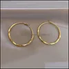 Hoop Huggie Gold Round Big Hoop Earring For Women Zinc Alloy Lady Jewelry Nice Ear Hoops Accessories Drop Delivery 2021 Earri Dhrul