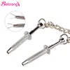 Belsiang Clips clip morsetti per capezzoli per donne Tortura a vite a catena capezzolo bdsm in acciaio bondage giocattoli per sesso per adulti per coppie NC4 Y2011188304237