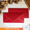 Geschenkwikkeling Vintage ENVELOPE ROOD ROOD PAPIER Craft Wenskaart Postkaart Huwelijksuitnodiging