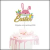 Party Decoration Easter Decorations For Home Swirl Banner Egg Ornaments Cake Topper Happy Kids Toys Supplies Drop Delivery 2021 Garde Dh7Jh