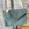 Designer Shoulder Bags Womens Denim Crossbody Bag Stylish Leather Handbags Casual Women Shopping Bags High Capacity Purses Cloud Bag 30cm