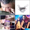 Party Decoratie 594C Halloween LED verlichte valse wimpers Lumineuze gloeiende make -up strip LASHES LAMP Dubbele ooglid Sticker Club Bar Dhize