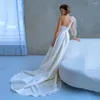 Sukienka ślubna Księżniczka Sukienki na jedno ramię 2022 3D Froal Appliqued koronkowe eleganckie sukienki ślubne z boku Satin Party Vestido de novia