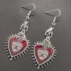 Dark Drop Earring Jewelry Blood Rose Heart Charms Oil Bat Gothic Earrings For Women's Retro Hanging Long Earings Eesthetic Hot