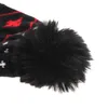 Fur Fur Ball 2023 Nowy rok zimowy dzianinowy kapelusz świąteczny Jacquard Beanie ciepłe czapki Kids Xmas Deco