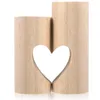 Portacandele Cuore in legno Porta tealight San Valentino Romantico piedistallo in legno decorativo