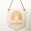 Festive Supplies 1PCS You Are My Sunshine Nursery Toddler Room Decoration Wood Hanging Sign Wall Art