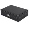 Watch Boxes 2/6/10/12 Girds Leather/Carbon Fiber Luxury Box Jewelry Storage Organizer For Rings Bracelet Display Holder Case