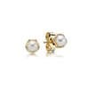 Stud Earrings 925 Sterling Silver Round Heart With Gold Color Bee Full Crystal Studs Earring For Women Fine Jewelry