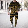 Tute da uomo Pantaloni da uomo estivi Set da 2 pezzi Magliette oversize Joogers Abiti Moda Uomo Tuta stampata in 3D Tendenza maschile