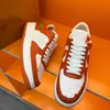 Schoenen Designer Top Versie Pure Handmade 2022SS Luden Ni Driewegnaam Oranje Stitching Men en Women's Same Casual Sneakers