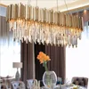 Lampes suspendues lustre en cristal de luxe éclairage moderne pour salon salle à manger or Kristallen Kroonluchter lumières LED