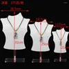 Jewelry Pouches Acrylic Mannequin Necklace Display Holder Bust Stand Pendant Chain Chokers Rack Storage Organizer Pography Prop