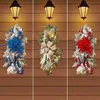 Christmas Decorations 1pc Cordless Prelit Stairway Swag Trim Lights Up Christmas Stair Decoration LED Wreath Prelit Stairway Swag Trim Garland T220919