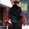 Женская меховая искусство высококачественная мода теплый верхняя одежда Осенняя зима короткая имитационная куртка 4xl Основное покрытие 220919