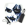 هالوين مخيف LED Party Mask Neon Light Costume Mask El Wire Face Maske Maske Mask Carnival Mask Decoration BBB15536