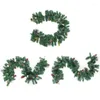 Decorative Flowers Artificial Christmas Garland LED Lights Living Room Staircase Door Window Xmas Tree Bedroom Office Holiday Party