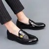 Men's Shoes Loafers Bee Embroidery Fashion Suede Round Toe Flat Heel Classic Office Professional Comfortable One Foot Casual Large Size 38-48