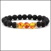 Bracelets de charme bracelets pour hommes bijoux de luxe Perle Natural Stone Anchor Bouded Bouddha Bouddha Bouddha pour les hommes Femmes Lava Chakra B Drop Deliv Dhk8o