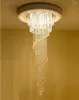 Ceiling Lights Crystal K9 Stairway Lamps Modern Villa Chandelier Lighting GU10 LED Luxury Hanging Light Fixture Lamp Super Mall