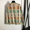 Damesjacks Designer kleurbrieven borduurwerk vrouwen gebreide jassen winter herfst warme vest vacht luxe zachte touch pocket jas sweaters ehtc