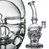 Mobius palenie hakahs Fab Egg Glass zlewka Bongs gruba szklana rura wodna mocne platformy Dab Chicha Shisha Tobacco Rurki 14 mm samca miska stawowa męska