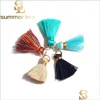 Charms Colorf Bohemian Handmade Mini Cotton Tassels Small For Earrings Necklace Bracelet Making Jewelry Findings Charms Who Mjfashion Dh6Ju