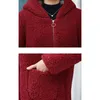 Pelliccia da donna Pelliccia sintetica Madre Inverno Pelliccia da donna Lana d'agnello Pile polare Plus Giacca in velluto di cotone Cappotto 5xl Soprabito Capispalla femminile con cappuccio 220919